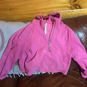 Rare Lululemon Orchid Pink Scuba Oversized Half Zip Hoodie